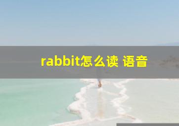 rabbit怎么读 语音